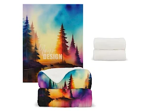 Sublimoitu fleecehuopa Sublimoitu fleecehuopa